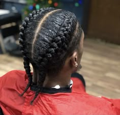 Braids Miles Morales, Long Hair Braid Styles Men, Miles Morales Braids, 2 Braids Men, Black Men Braids Hairstyles, Prowler Miles Morales, Two Cornrow Braids, Prowler Miles