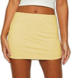 Yellow Mini Skirt, Cocktail Event, Matching Top, Fabric Swatches, Wardrobe Staples, Mini Skirts, High Waisted, Boutique, Yellow