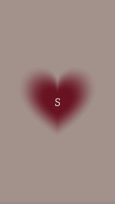 a red heart with the letter s on it