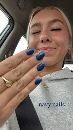 Nails On Black Skin, Teen Nails, Navy Nails, Cute Simple Nails, Simple Gel Nails, Summery Nails, Basic Nails, S Nails, Cute Gel Nails