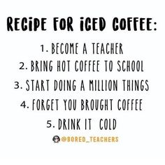 a recipe for iced coffee is shown in black and white