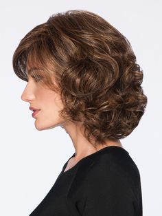 Modern Flair Wig by Hairdo Modern Flair is a mid-length, layered, and softly-waved bob style with a generous eyelash-length bang. This wig is for any woman who wants the fashion and convenience of a new style and/or color, without the commitment of a permanent change. Modern Flair is perfect for a fun change of look or a fast and easy answer to a bad hair day.The Modern Flair cap is designed with a resilient, stretch-lace material that molds to the shape of the head for a comfortable, custom-lik Short Bob Cuts, Wig Companies, Wavy Curls, Corte Bob, Lace Material, Heat Styling Products, Synthetic Wig, Bad Hair Day, Wig Styles