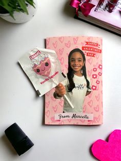 Celebrate love in the most adorable way with our personalized Valentine's Day cards! 🌟 Capture the sweetness of your little one by sending us a photo of them striking a pose with a lollipop, and let us turn that moment into a one-of-a-kind card design just for you. 📸💖 We take care of the creative magic, and you receive a ready-to-go masterpiece - simply add the lollipop to their hand, and voila! 🍭✨ Or, if you prefer, we can take care of everything! We have all the options for you (digital file, physical delivery without lollipop, and with lollipop). * The lollipop model may vary. Cherish the joy of Valentine's Day with these uniquely customized cards. Order now for a heartwarming touch to your celebrations! 💕 #ValentinesDay #PersonalizedCards #AdorableMemories #SpreadLove You can sele Kid Valentine Cards, School Keepsake, Lollipop Holder, School Card, Card With Photo, Valentine Photo, Valentine Cards, Personalized Valentines, Personalized Card