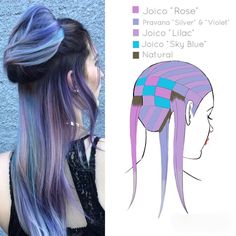 Color Block Hair Techniques, Diy Vivid Hair Color, Multi Color Hair Dye Techniques Diy, Color Placement Hair, Creative Color Hair, Block Color Hair Placement, Vivid Hair Color Placement, Creative Hair Color Placement, Block Color Hair