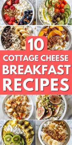 the cover of 10 cottage cheese breakfast recipes