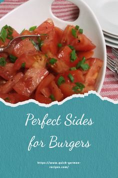 a bowl filled with sliced tomatoes on top of a red and white checkered table cloth