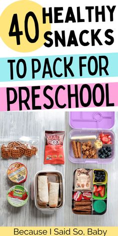 healthy snacks to pack for preschool