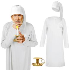 PRICES MAY VARY. What You Will Receive: you will receive 1 piece of adult Christmas humbug nightgown, 1 piece of adjustable men sleep cap and 1 piece of gold iron taper candle stick holder, nice in combination and stylish in design, well satisfying your demands for Christmas parties, and you can also share them with your friends Christmas Theme: the nightgown costume is inspired from a character of a Christmas movie, classic and vibrant in colors, creative and novel in matching, creating an atmo Ny Party, Men's Nightgown, Christmas Nightgowns, Sleep Hat, Candle Stick Holder, Friends Christmas, Christmas Characters, Christmas Movie, Taper Candle Holders