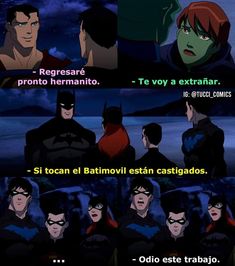 batman the animated movie is shown in spanish and english, with captioning below