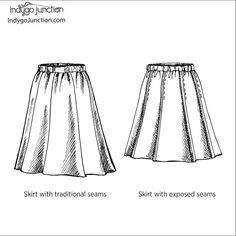 A swing skirt with timeless appeal that can be made to fit several size little girls by following the simple instructions. Just measure their hips to determine the number of panels required. From the elastic waist falls a soft, swingy silhouette graced with a clean line on top. It partners easily with everything from boots to sandals. Approximate sizes 2 through 10. Matching adult version: Modern Gored Skirt - IJ987CR. Item Number: 74-829 Original SKU: IJ829 A swing skirt with timeless appeal th Gored Skirt Pattern, Skirt Pattern Free, Gored Skirt, Seam Rippers, Seam Ripper, Sewing Skirts, Sewing For Beginners, Skirt Pattern, Item Number