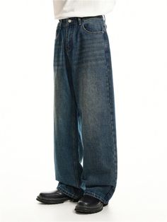 Take a trip down memory lane with these Wide Leg Vintage Faded Jeans from nightcity Clothing. Elevate your everyday casual style with this timeless pair of denim jeans. The wide legs and vintage-inspired faded look will give off those all-important vintage feels, perfect for pairing with any top and shoes for a laid-back look. With these wide leg vintage jeans, you’ll have effortless style and comfortable wear every time.
Gender: MenMaterial: Denim, PolyesterClothing Length: Full LengthWaist: Mi Korean Fashion Summer, Oversized Jeans, Faded Jeans, Jeans Y2k, Y2k Jeans, Long Trousers, Denim Trousers, Vintage Aesthetic, Vintage Jeans