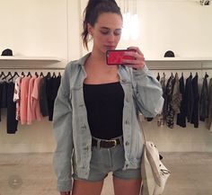 Devon Carlson, Mood Board Fashion, Girl Crush, Concert Outfit, Devon, Denim Skirt, Celebrity Style, Girl Fashion, Denim Jacket