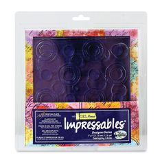 the package contains several different shapes and sizes for making decorative items, including circles on purple paper