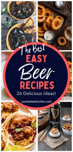 the best easy beer recipes to make for your next party or gathering, including pretzels and other appetizers