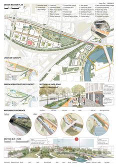 an overview of the city's urban plan, including bridges and water - filled streets