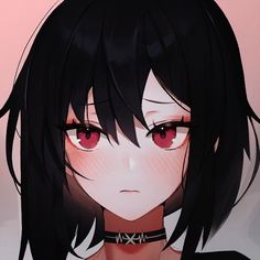 Red Eyes, Black Hair, Choker, The Story, Red, Hair, Anime, Black