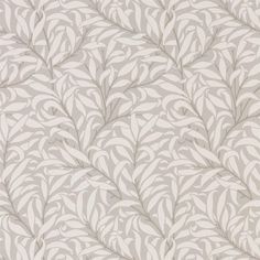 a white and gray wallpaper with leaves on it