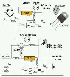 an electronic circuit diagram with two different components