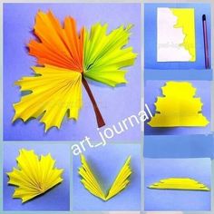 how to make an origami leaf out of paper - step by step instructions