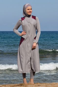 Adabkini Sila Women's Swimsuit Full Cover Hijab Burkini Islamic, Hindu, Arab, Jewish Swimwear Introducing Adabkini Sila, Modest swimwear for women. Color: Shown as photos. There might be a little color difference due to the viewing setting or other factors. Excellent design for Muslimah for Swimming Pools or beaches with full confidence, safe, accepted by Islamic/shariah values. Now, Women in Islamic and Non-Islamic society are enjoying swimming in all 4 seasons due to our appropriate Adabkinis Long Swimsuit, Modest Swimwear For Women, Muslim Swimwear, Muslim Outfits Casual, Modest Swimsuits, Modest Swimwear, Swimming Outfit, Swimwear For Women, Stylish Work Outfits