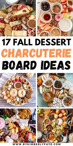 Fall Dessert Charcuterie Board Ideas Best Fall Charcuterie Board, Fun Fall Charcuterie Board, Autumn Dessert Charcuterie Board, Fall Snack Tray Ideas, Baking Charcuterie Board, Fall Party Board, Fall Sweets Charcuterie Board, Fall Dessert Chacutery Board Ideas, Fall Kids Charcuterie Board