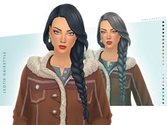 two women with long hair and braids are wearing jackets