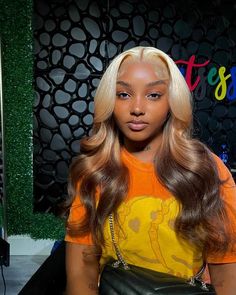 Sew In Hairstyles With Closure Color, Cute Wig Colors For Black Women, Frontal Wig Colors, Colored Wigs On Light Skin Women, Fall Color Wigs For Black Women, Fall Wig Colors, Fall Color Wigs, Ombré Wigs, Wig Colors Black Women