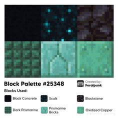 the block palette is designed to look like pixel art