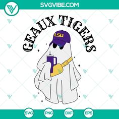 Lsu Vinyl Shirt Ideas, College Crafts, Unique Logos, Tshirt Ideas, Vinyl Shirts, Web Designs, Lsu Tigers, Sports Svg, Ghost Halloween