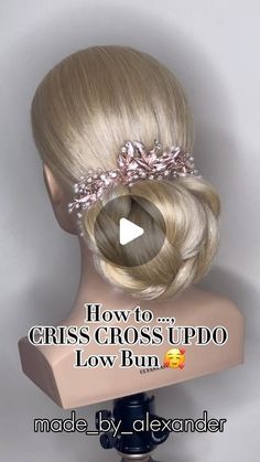 Updo Low Bun, Hair Artist, Hair Tutorials Easy, Low Bun, Bridal Updo, Easy Hair, Artistic Hair