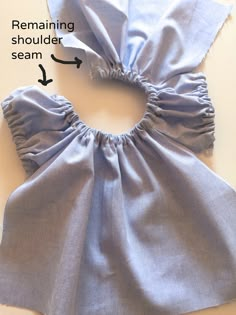 how to sew a ruffle top with the sewing hole cut out on it