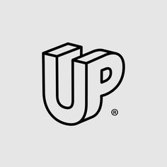 the letter u is shown in black and white