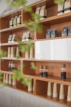 there are many different types of coffee on the shelves