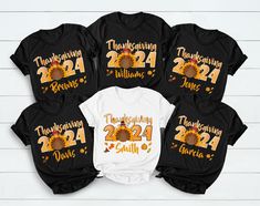 2024 Thanksgiving Family Reunioun Shirts, Custom Turkey Matching Family, Personalized Thanksgiving Shirts, Group Thanksgiving Shirts F I T ∙ & ∙ S I Z I N G : -->Women's sizes are narrower than the waist -->Sleeves are rolled up in some product pictures. They do not come rolled up on delivery. T I M E ∙ T O ∙ D E L I V E R Y : -->Processing and production time is 1-2 business days. I M P O R T A N T ∙ P L E A S E ∙ R E A D ∙ F U L L Y : --> Order cancellations are accepted for 2 hours after purchase. -->For any questions, please contact me directly. It's my pleasure to assist you. Orders placed till 12 noon are shipped the next business day and those placed after 12 noon are shipped the following business day. Weekends, holidays and celebrations such as Christmas or Mother's Day are exclud Thanksgiving Family, My Pleasure, F U, D F, Thanksgiving Shirts, Product Pictures, Thanksgiving, Adult Outfits, Womens Sizes