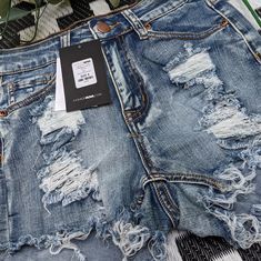 Fashion Nova Jean Shorts Size Small Brand New, Never Worn Tags Attached Comes From A Hypoallergenic Pet, Non Smoking Home ********Offers Welcome*********** No Lowballing Summer Ripped High-waisted Shorts, Ripped Blue Short Bottoms, Blue Ripped Short Bottoms, Summer High-waisted Ripped Shorts, Ripped High Rise Summer Bottoms, Summer Ripped Mid-rise Bottoms, High Waist Ripped Blue Bottoms, Ripped Mid-rise Bottoms For Summer, Ripped Mid-rise Summer Bottoms