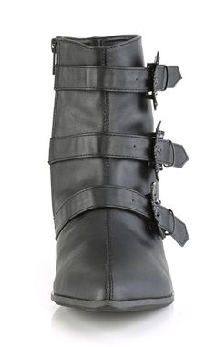 Put some magic in your step! The WARLOCK-50-B boots are your classic winklepickers with a twist: the straps secure with spooky bat buckles for an extra touch of gothic charm. The boots close with a side zip for easy on/off. Vegan Black PU 1 1/2 inch heel 3 bat buckles Side zipper Pointed toe US men's sizing-refer to size chart for more info Hologram Shoes, Shoes Australia, Platform Shoes Boots, Boots Goth, Demonia Boots, Alternative Shoes, Goth Shoes, Gothic Boots, Demonia Shoes