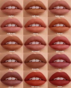 Brown Nude Lipstick, Sunnies Face, Nude Lipstick Shades, Lips Color, Smink Inspiration, Lips Shades