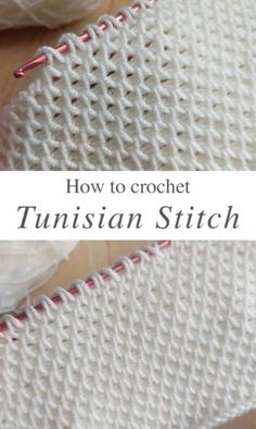 an image of how to crochet the tunisan stitch