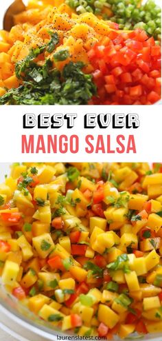 mango salsa is the perfect side dish for any party or celebration it's so delicious and easy to make