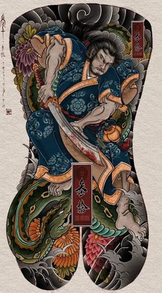 Dragon Tattoo Art, Yakuza Tattoo, Japan Tattoo Design, Full Back Tattoos, 4 Tattoo, Japanese Tattoos, Irezumi Tattoos