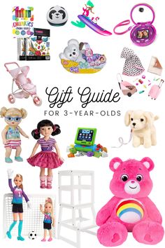 Great gifts for a 3-year-old! Gifts For Toddler Girl, Princess Gift Ideas, Girl Birthday Gift Ideas, Toddler Girl Birthday, Toddler Gift Guide, Baby Doll Crib, Gifts To Buy, Christmas Lollipops, Plush Chair