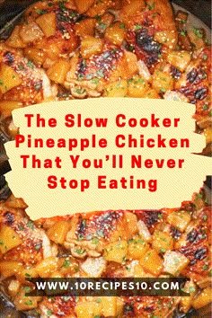 Slow Cooker Pineapple Chicken, Pineapple Chunks, Hawaiian Chicken, Chicken Thigh Recipes Crockpot, Pineapple Chicken, Crockpot Dishes, God Mat, Crock Pot Slow Cooker, Crockpot Recipes Slow Cooker