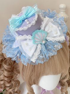 The price is for a mini hat only, others are not included. Beaded Mini Hat, Decora Accessories, Magician Hat, Poofy Dresses, Male Design, Pastel Top, Poofy Dress, Steampunk Fashion Male, Gothic Skirts