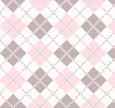 a pink and gray checkered pattern with white squares on it's diagonal edges