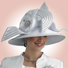 Lily And Taylor Hat H942-WHT Elegant Wide Brim Hats For Church, Classic White Hats For Church, Elegant Adjustable Flat Brim Costume Hats, Elegant Curved Brim Hat For Church, Elegant White Hat For Church, Elegant White Church Hats, Elegant Short Brim Costume Hat For Church, Silver Spring Church Hat, Elegant Wide Brim Costume Hats For Formal Occasions