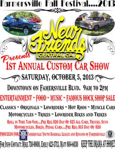 the new orleans car show flyer for its annual custom car show on oct 5, 2013