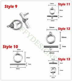 an image of the sizes and types of door handles for different styles of doors, including one