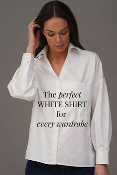 Stop scrolling. The ultimate white shirt is here. Shop the collection today. Blouses Formal, White Business Shirt, The Perfect White Shirt, Perfect White Shirt, Plus Size Workwear, White Blouses, Stop Scrolling, Shirt Company, White Shirt Blouse