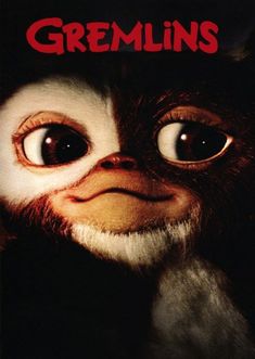 a movie poster for the film gremlin's starring monkey with big eyes