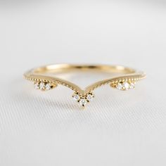 The Matilda Vintage Chevron Wedding Ring | Lisa Robin#color_10k-yellow-gold Bridal Stack, Tiara Diamond, Chevron Wedding Ring, Engagement Ring Style Guide, Chevron Wedding Band, Add Meaning, Diamond Alternative Engagement Ring, Chevron Wedding, Aquamarine Engagement Ring